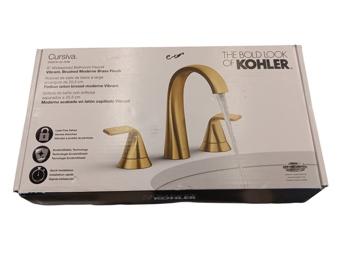 Widespread 2-Handle Bathroom Sink Faucet in Gold