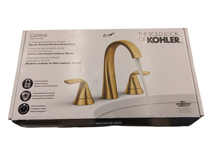 Widespread 2-Handle Bathroom Sink Faucet in Gold
