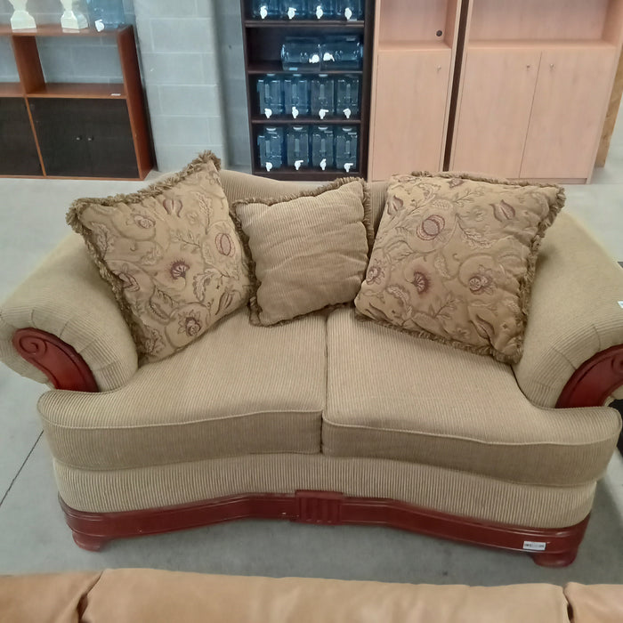 69"W Khaki Love Seat