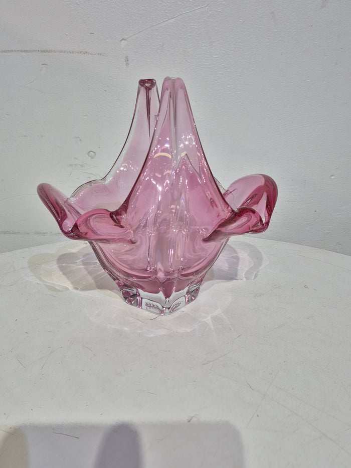 Pink Crystal Bowl - - Rainbow Bohemia