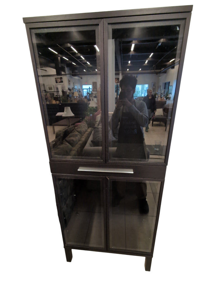 Black Display Cabinet W/Glass #GR16
