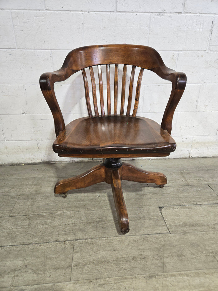 Vintage Wood Office Chair