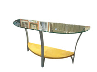 Half-Moon Glass Top Console