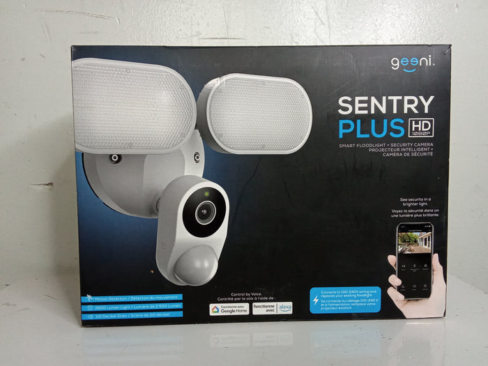 Motion Sensor Smart Floodlight Camera 1080p HD - White