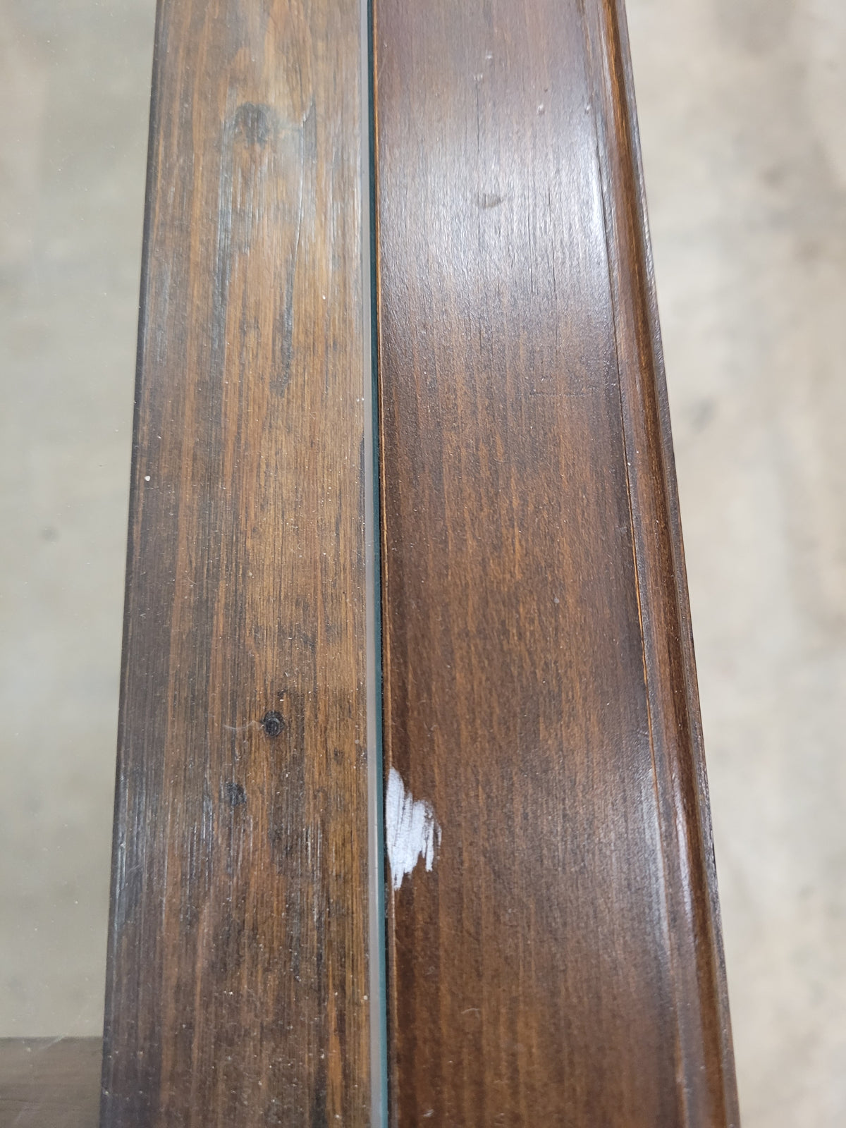 Rectangular Wooden Coffee Table With Glass Insert Top