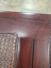 Regency-Style Mahogany Bench W/Cane Seats