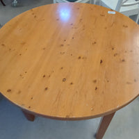 42"Diameter Knotty Pine Dining Table