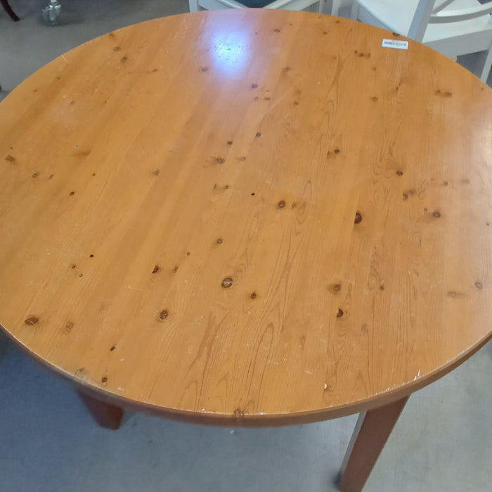 42"Diameter Knotty Pine Dining Table