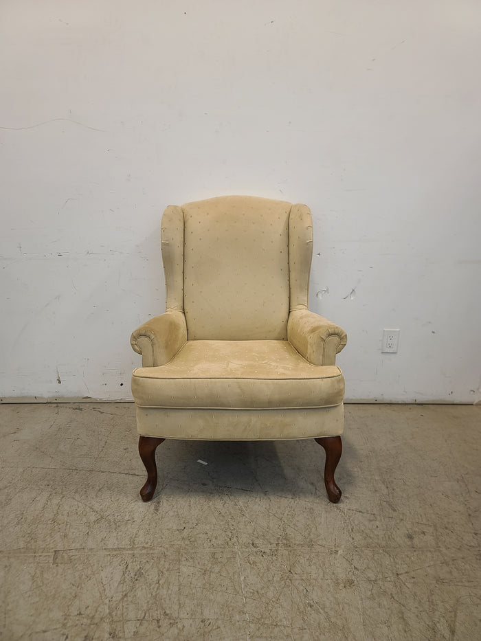 Beige Wing Back Chair