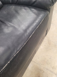 Faux Black Leather Armchair
