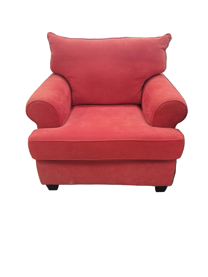 Red Upholstered Armchair