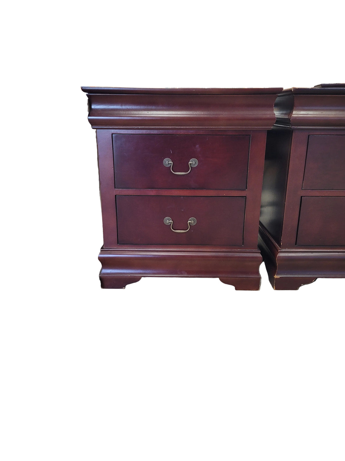 Louis Philippe Style 2-Drawer Nightstand