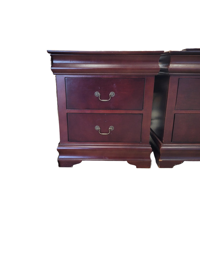 Louis Philippe Style 2-Drawer Nightstand