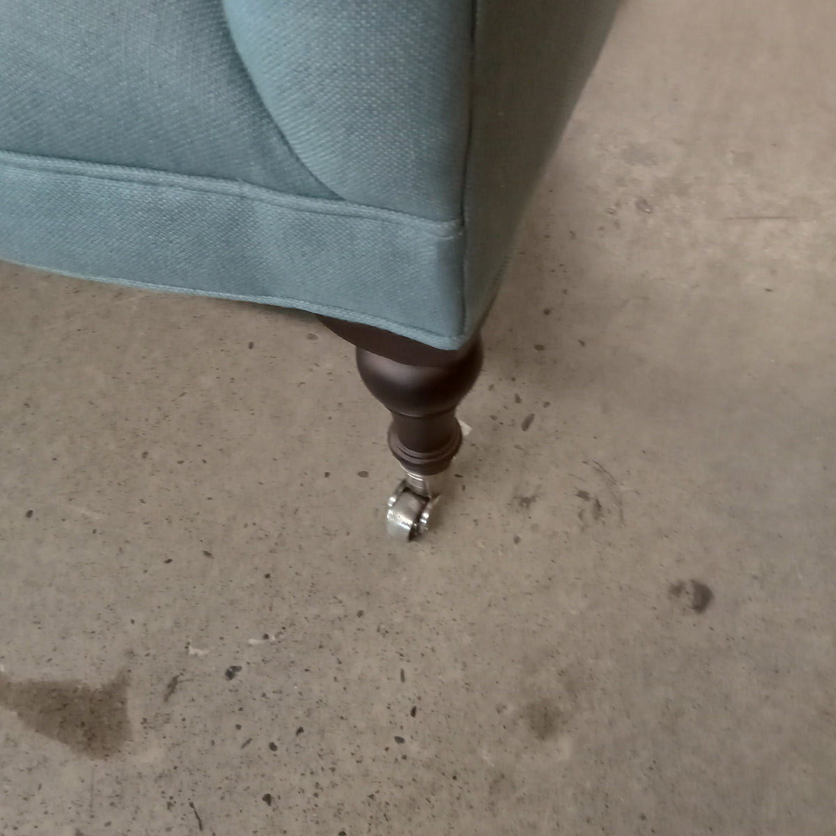 80"W Light Blue 3-Seat Sofa