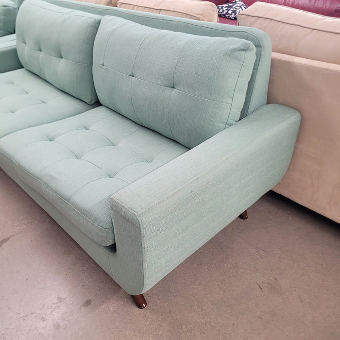 84"W 3-Seat Sofa in Seafoam Green