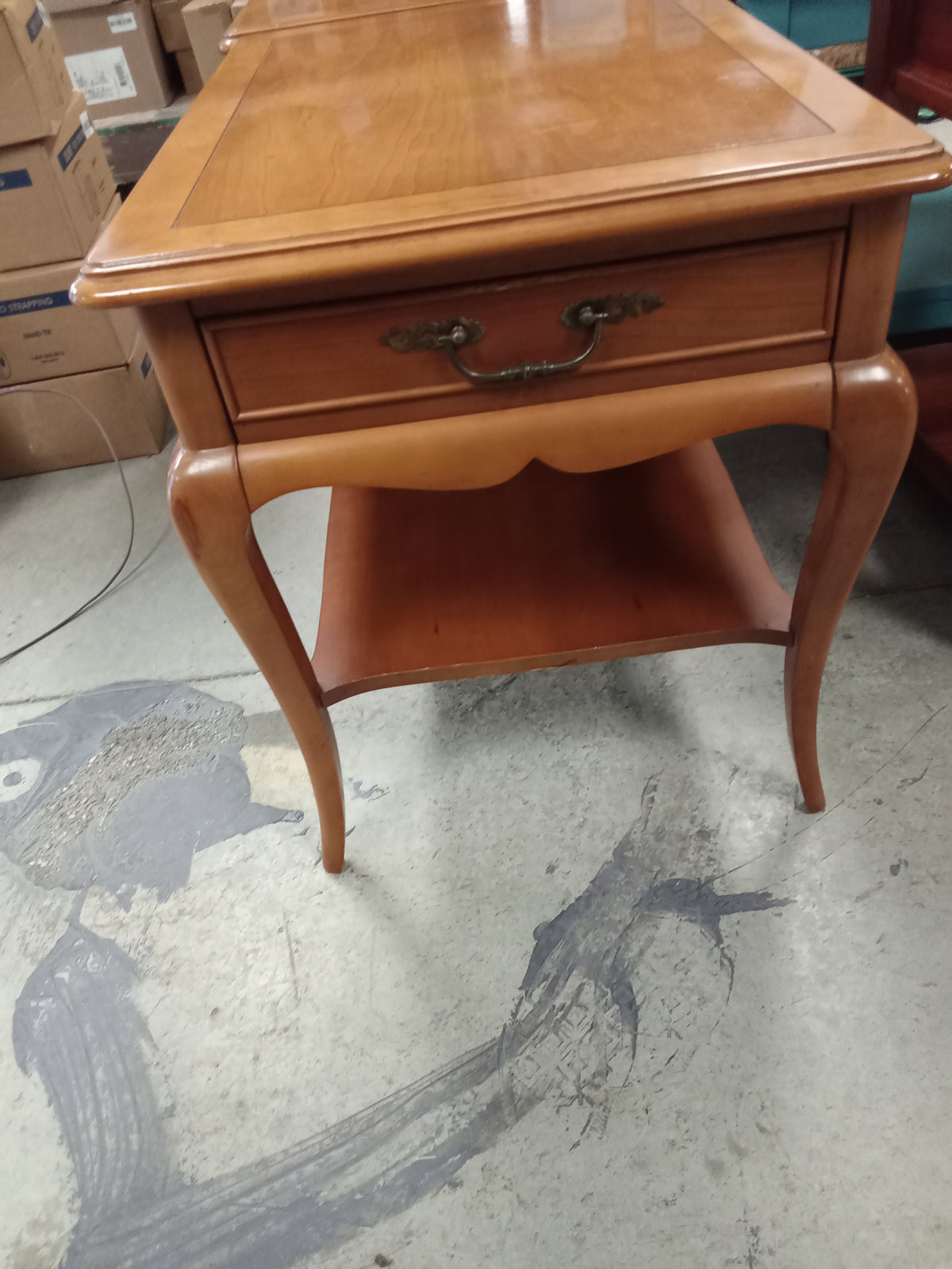 19.5"W Side Table with Single Drawer