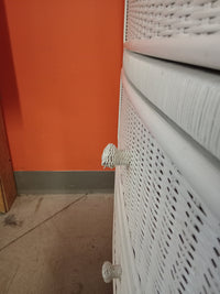 31"W Wicker Media Cabinet with Shelf and 3 Drawers