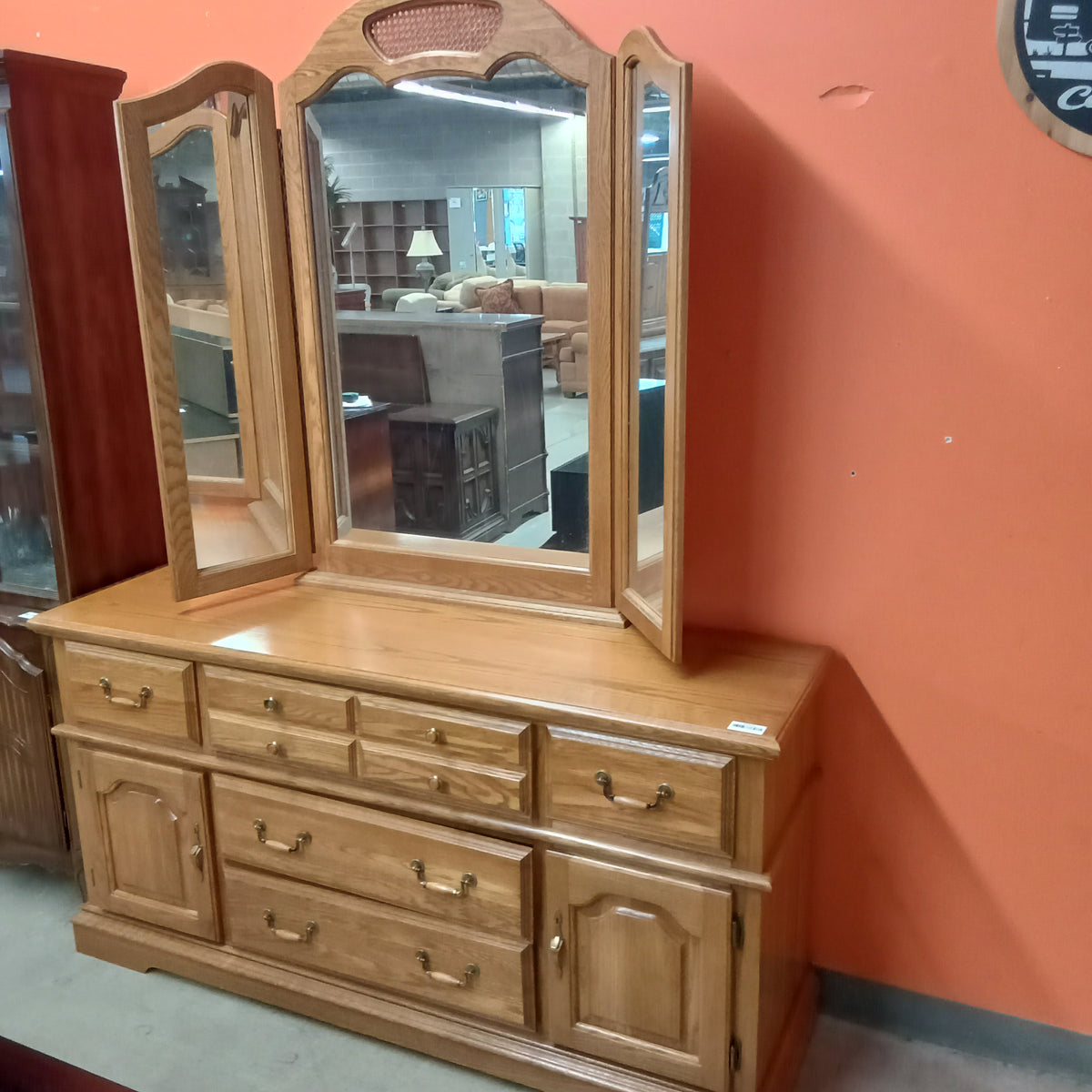 63.5"W 5-Drawer Dresser with Mirror
