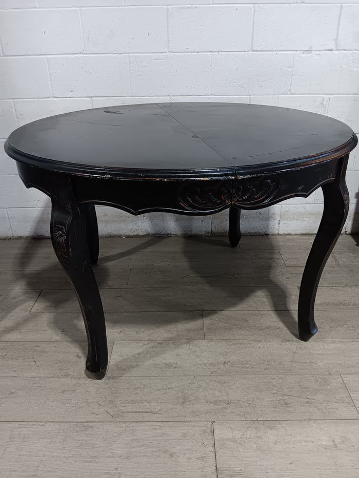 Elegant Dark Wood Extendable Dinning Table