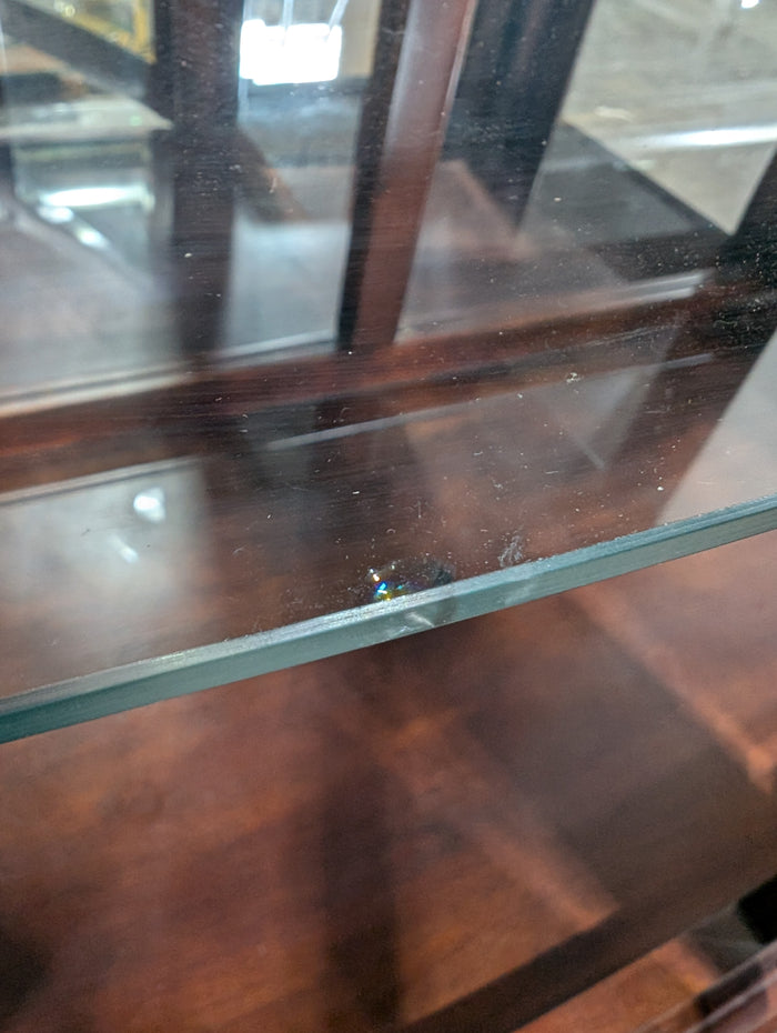 Wooden China Cabinet w/ Glass Shelves