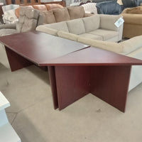 94.5"W 2-Piece Faux Wood Desk