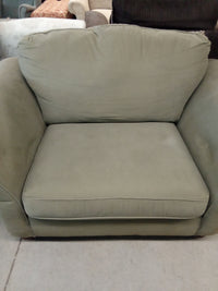43.5"W Green Fabric Armchair