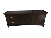 Dark Wood Media Console & Credenza