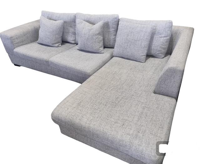 Grey Sectional Sofa with 3 cushions