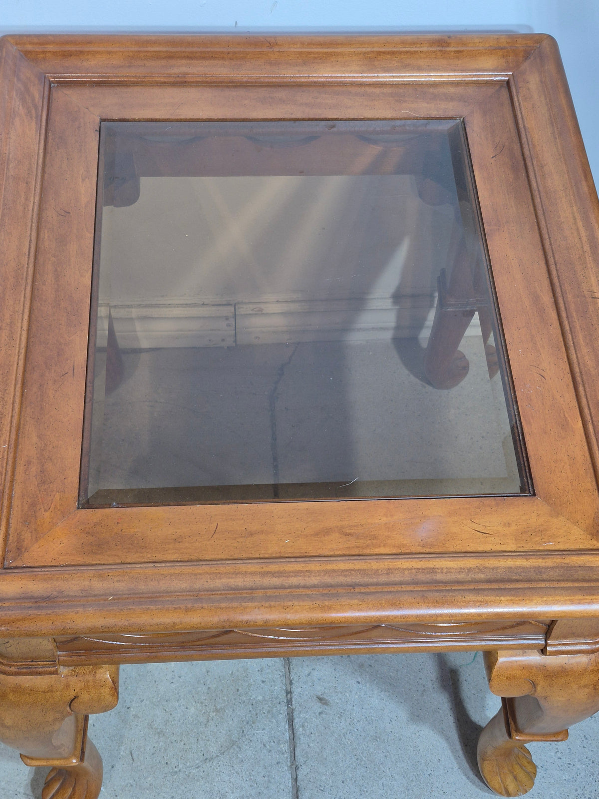 Tinted Glass Insert Side Table