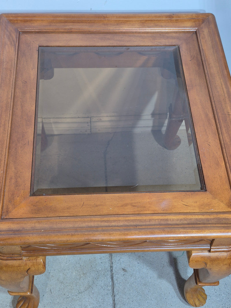 Tinted Glass Insert Side Table