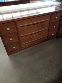 56"W 9-Drawer Wooden Dresser