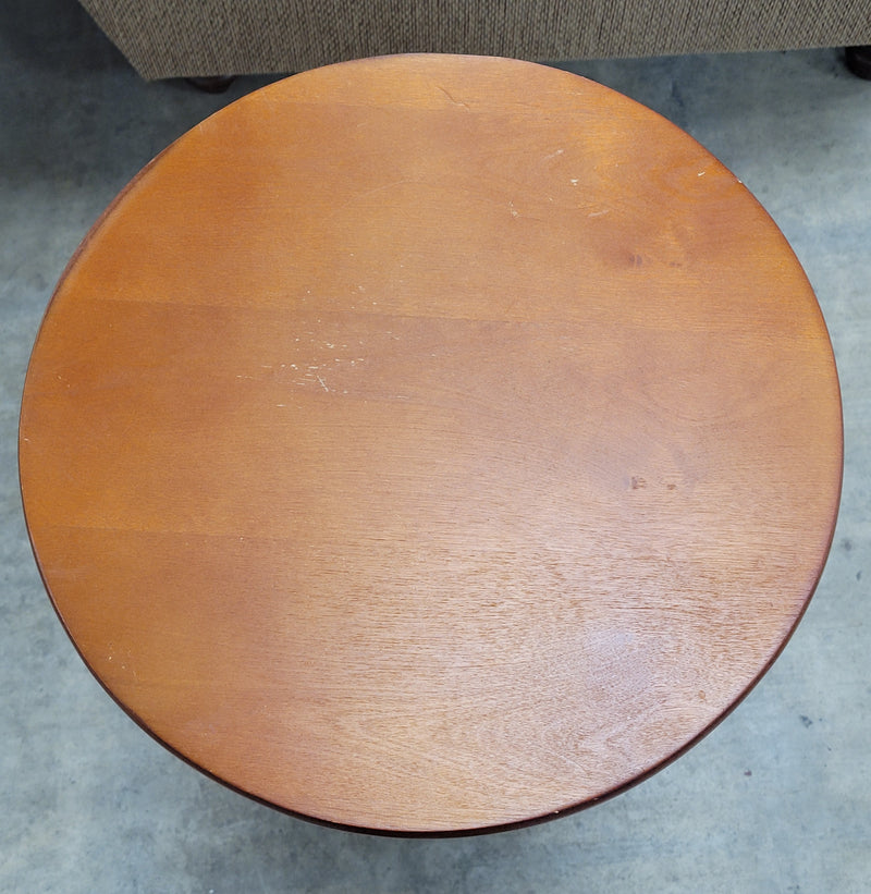 Small Round Wooden Side Table
