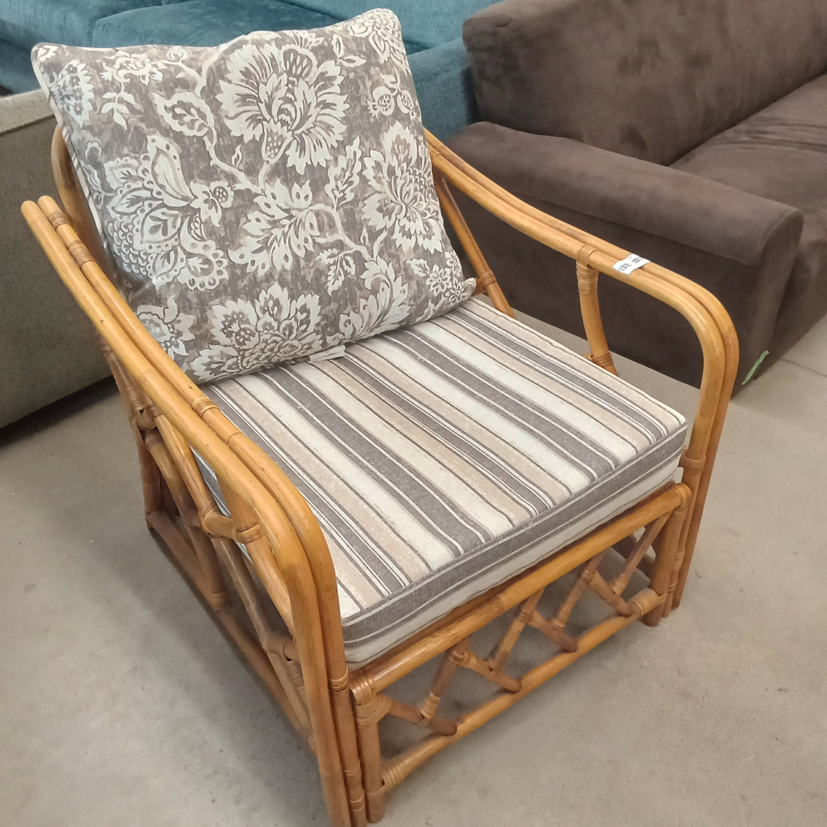 28"W Rattan Patio Armchair