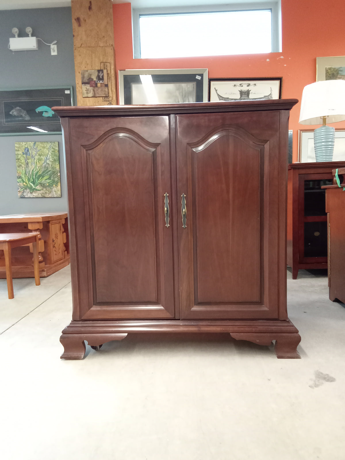 23"W Solid Wood TV Cabinet
