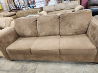 Medium Brown 3 Seater Sofa with 4 Cushions