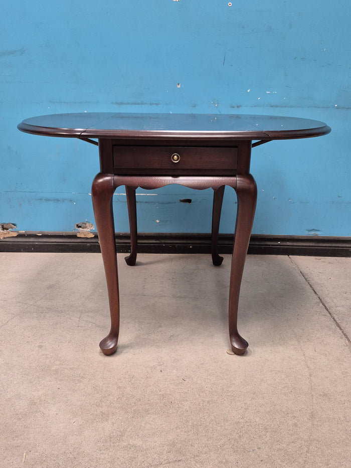 Gibbard Solid Mahogany Drop Leaf End Table