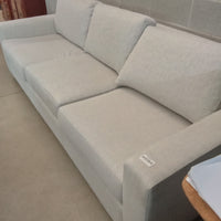 96"W Modern Style 3-Seat Sofa in Light Gray