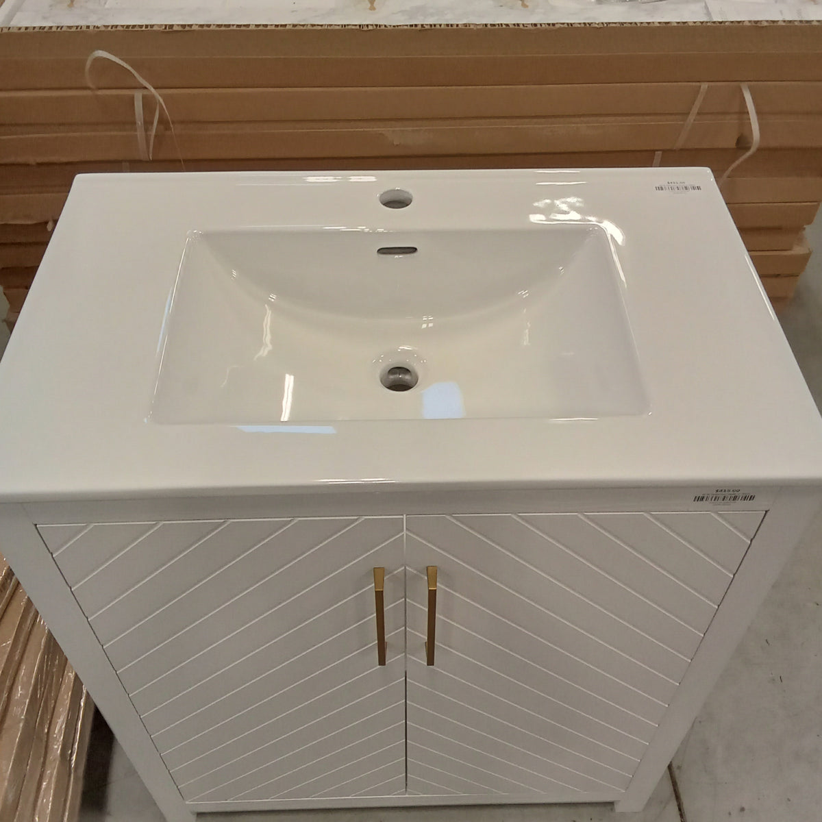30"W Bathroom Vanity in White