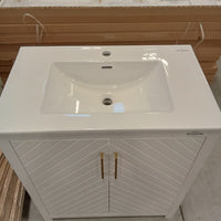 30"W Bathroom Vanity in White