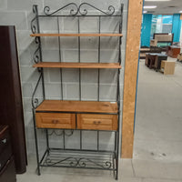 36"W Multi-Tier Shelf Unit with Two Drawers