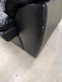 Black Faux Leather Armchair