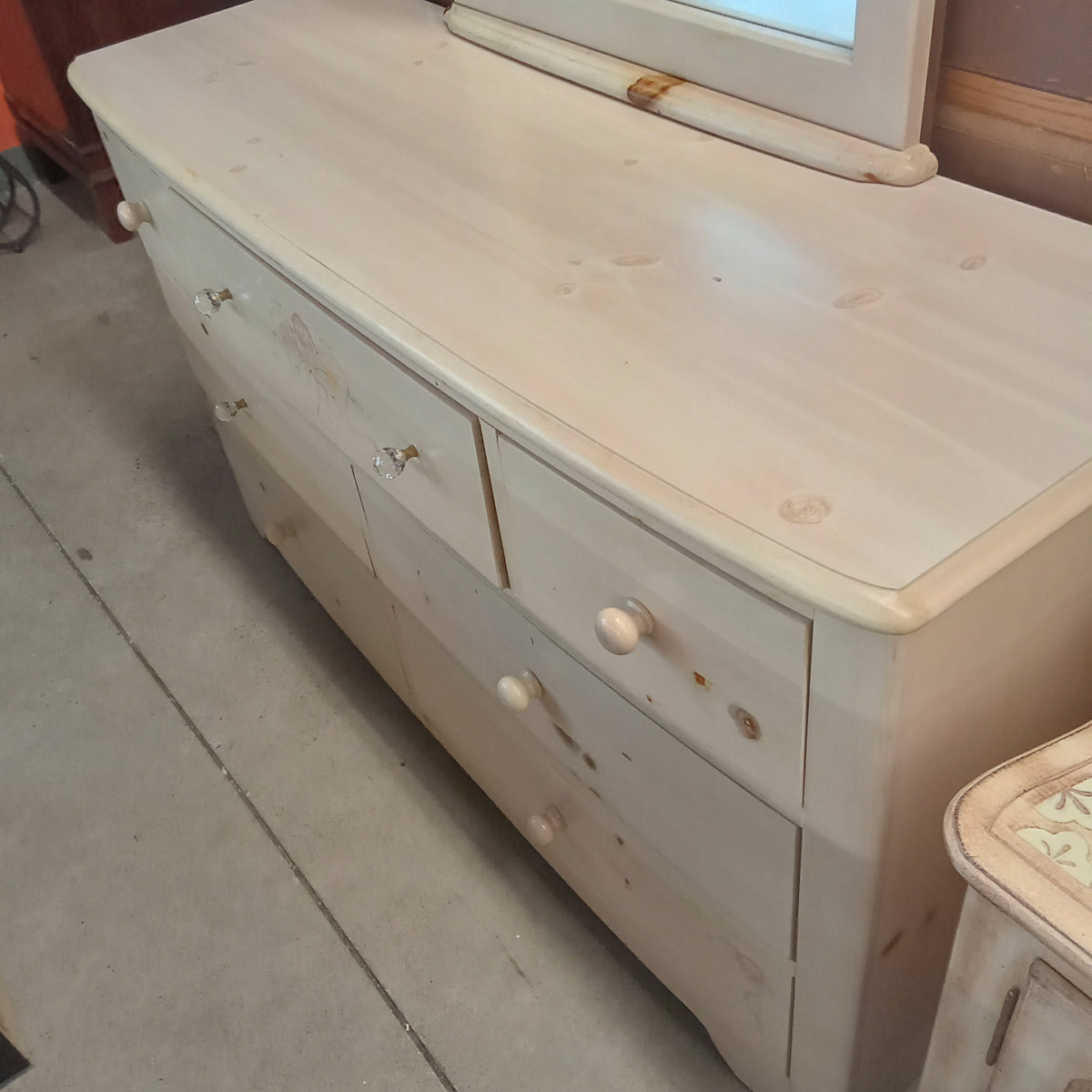 56"W 7-Drawer Dresser with Mirror