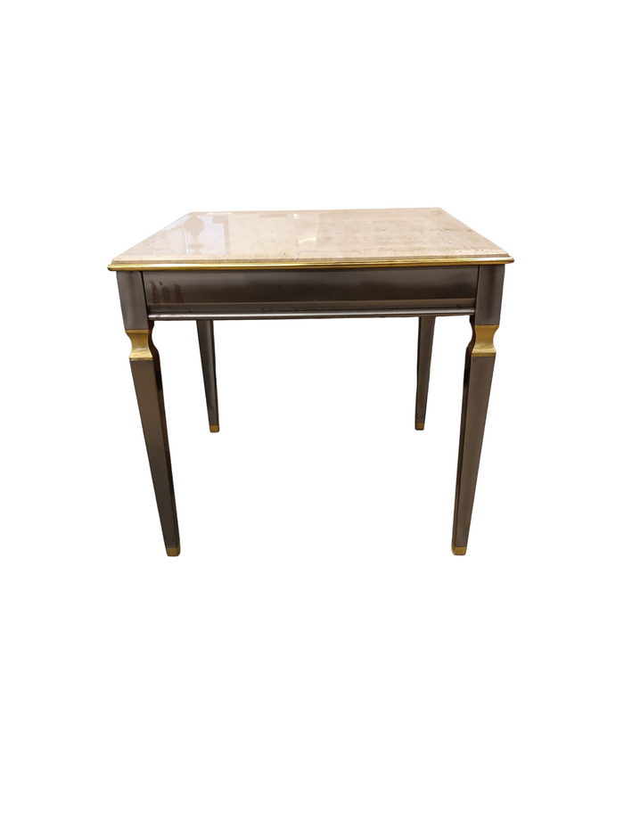 Accent Side Table W/Marble Top and Metal Frame #NM2