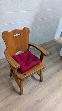 24"W Pine Dining Chair w/ Captain's Armrests