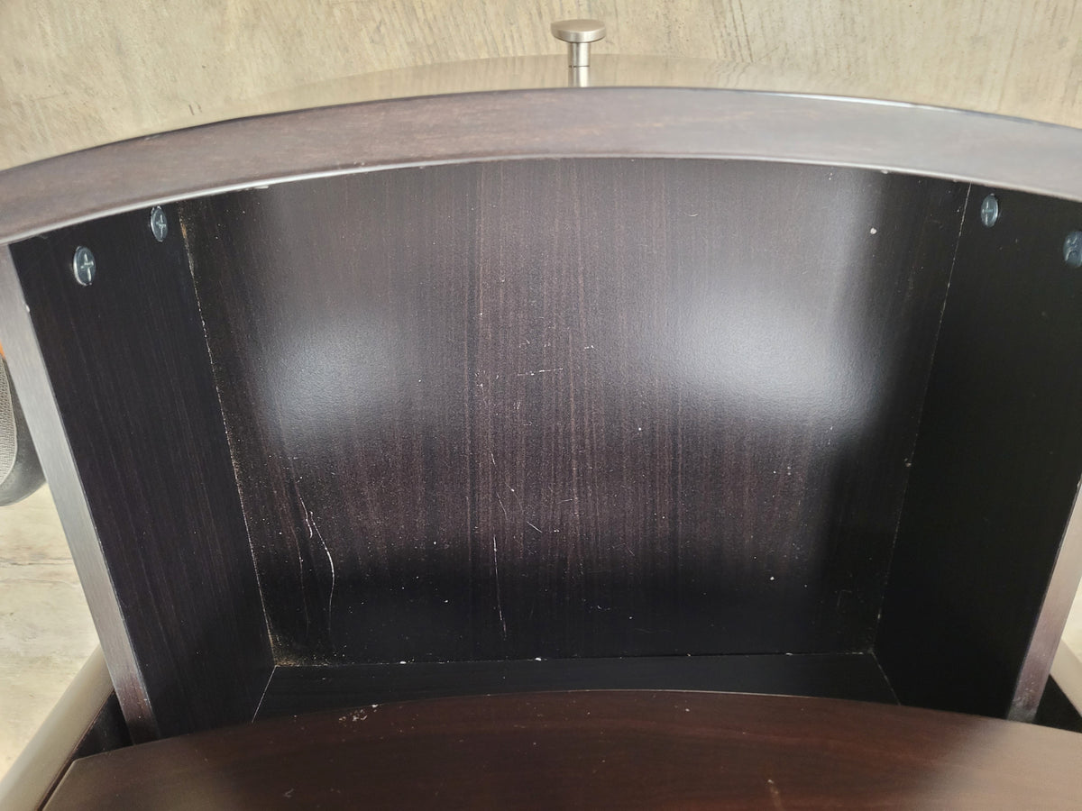 Dark Espresso Bow Front Nightstand