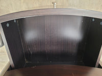 Dark Espresso Bow Front Nightstand