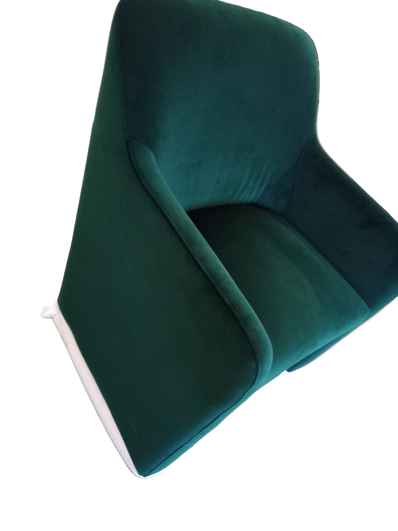 25.5"W Green Velvet Brand New Chair