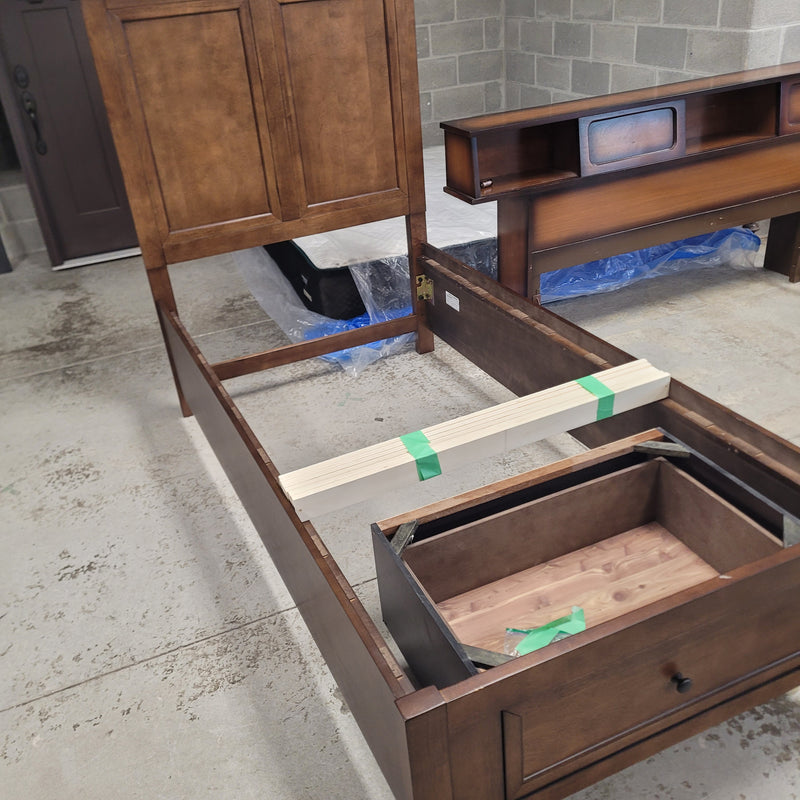 41"W Twin Bed Frame with Storage
