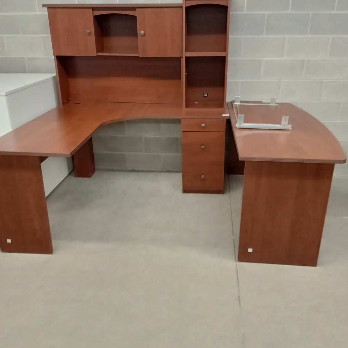 65"W 4-Piece Large Corner Desk with Storage