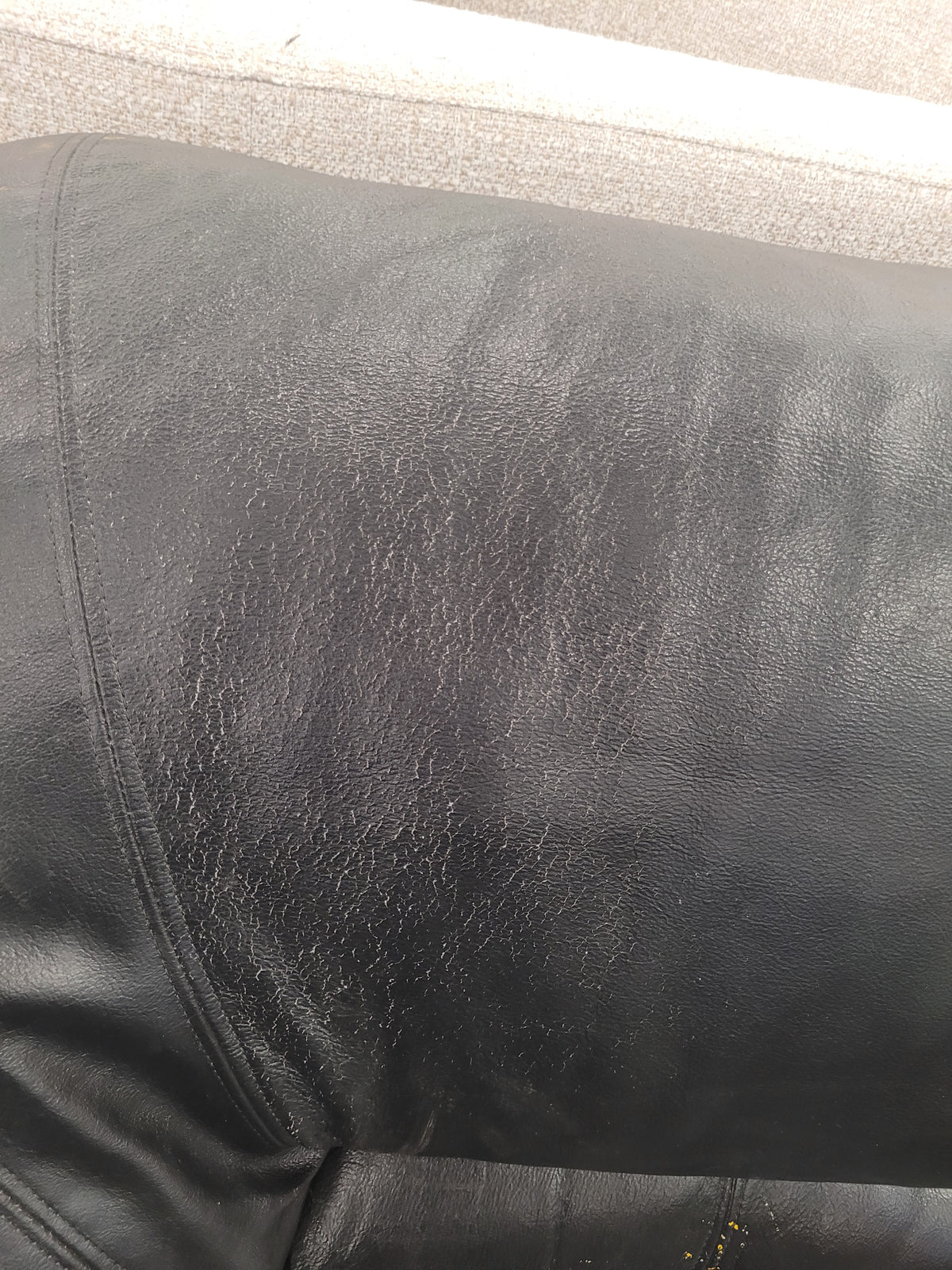 Faux Black Leather Armchair